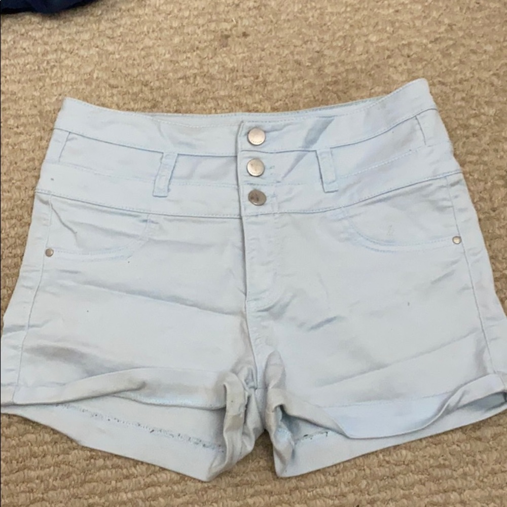 blue shorts